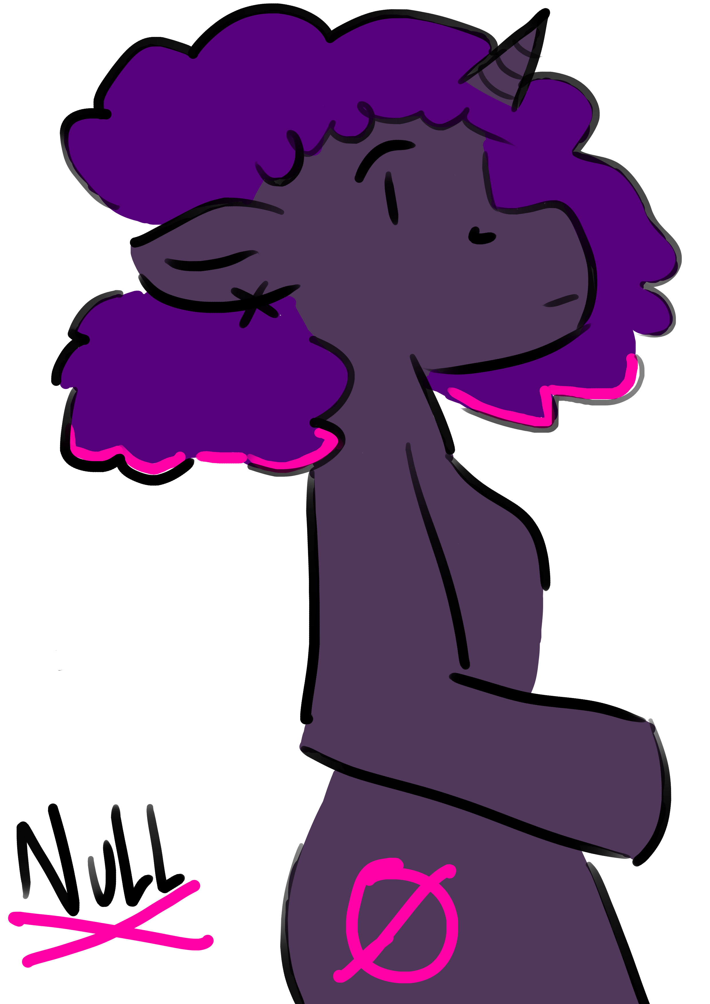 colored null, angle is from null's right side, looking up at them. they are looking somewhat concerned